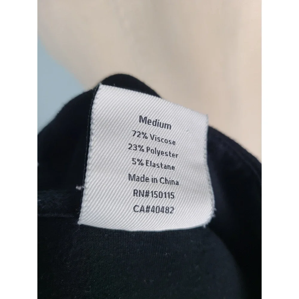 Varley Double Soft Sz M Quarter Zip Sweatshirt Black Athleisure Activewear